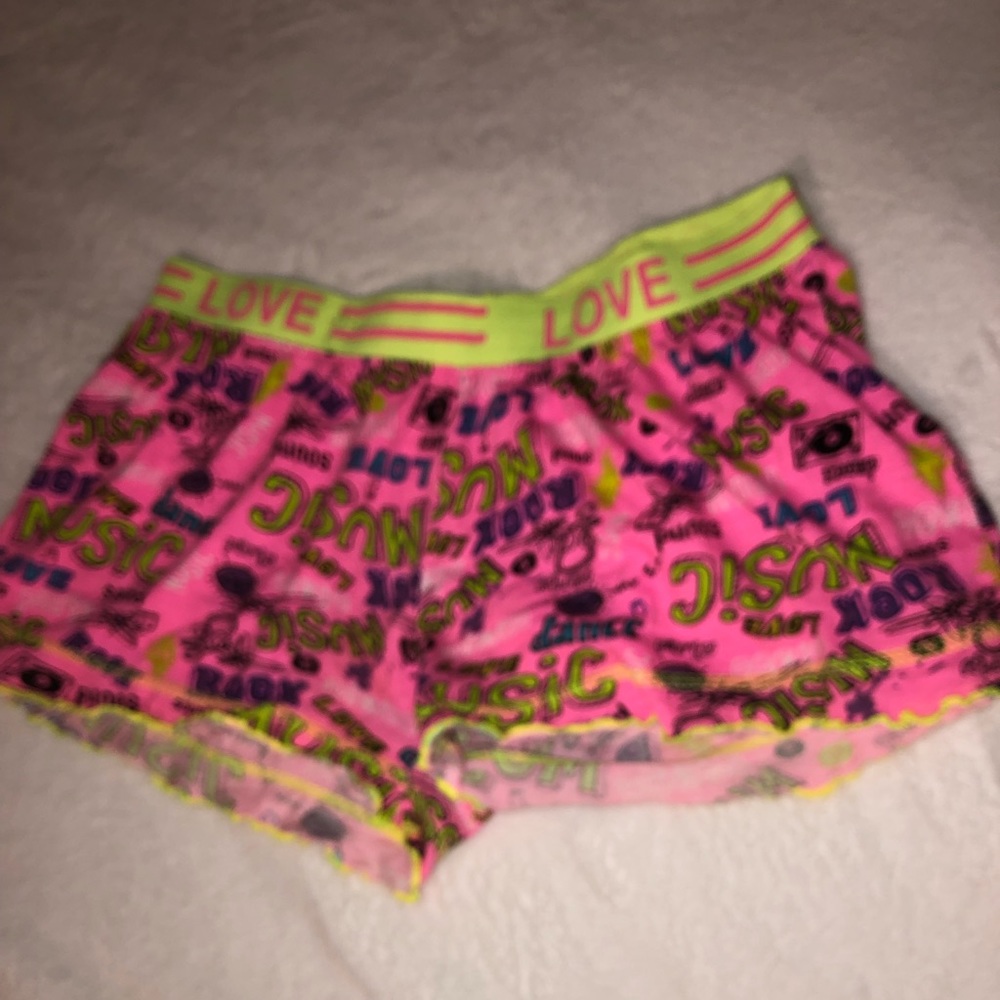 Pink pajama shorts